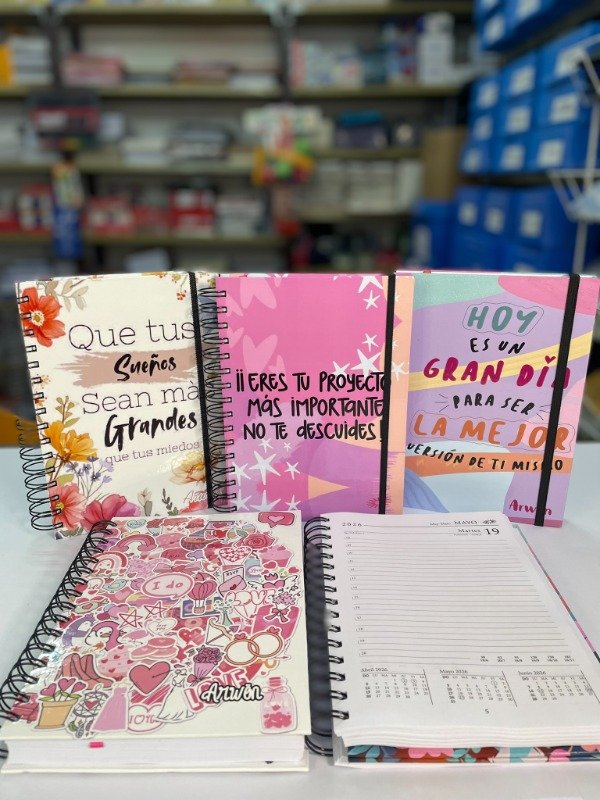 Producto - Agenda Diaria c/espiral R8 - Teen - "Arwen"