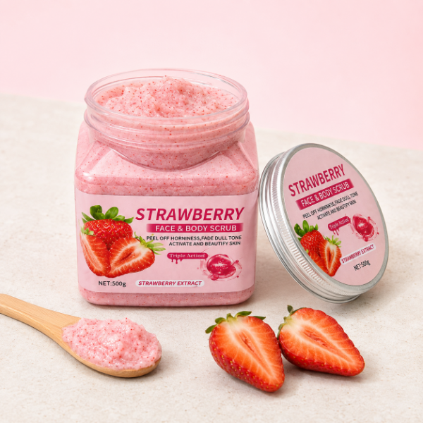 Producto - CREMA EXFOLIANTE FRUTILLA SUGAR SCRUB 250GR PARA CUERPO