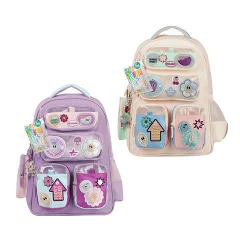 Producto - MOCHILA 18" ESPALDA WONDER POCKERTS CON BOLIGRAFOS X1 COLORES SURTIDOS FOOTY