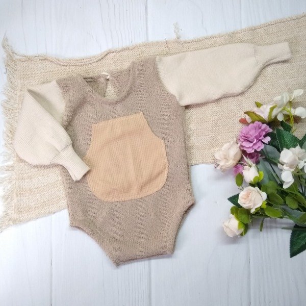 Producto - Body Tostado lanilla 3-5meses