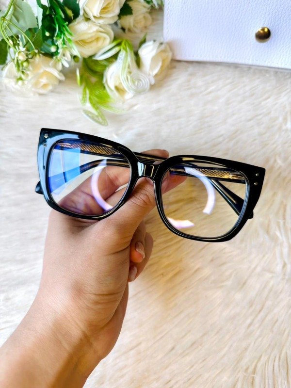 Producto - Glitter tr90 negro y rosa + cristales blue cut AR