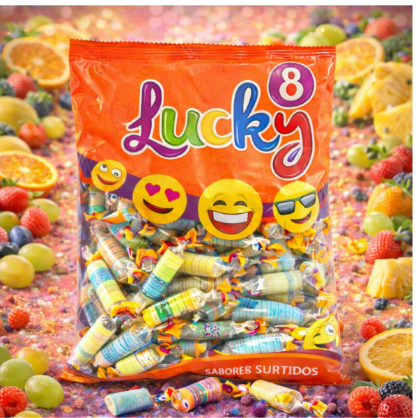 Producto - PASTILLAS LUCKY 8 SURTIDAD 200g