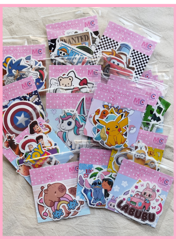 Producto - Kit stickers infantiles para imprimir - 20 tematicas