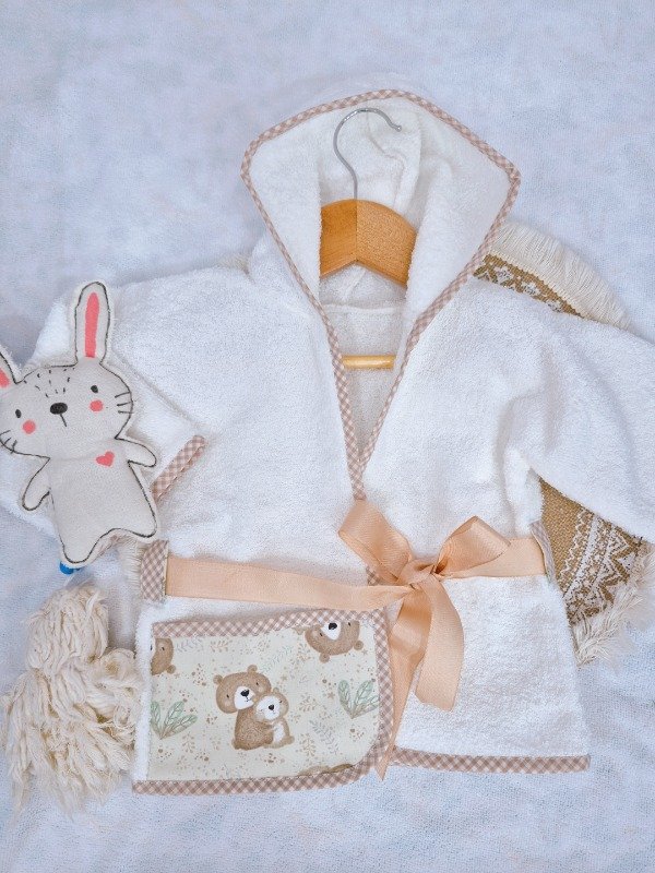 Producto - Bata de baño Oso baby beige