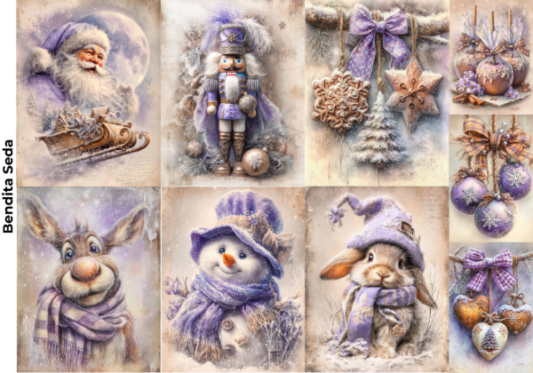 Producto - Bendita Seda 009 Navidad lila 2