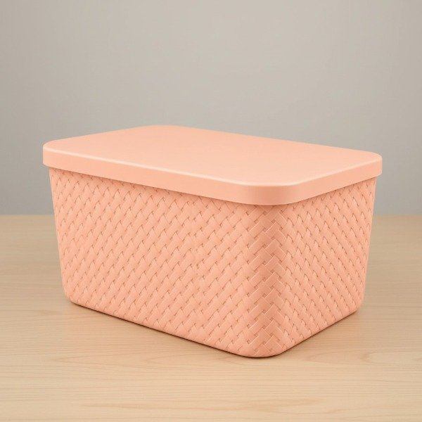 Producto - CAJA ORGANIZADORA SIMIL RATTAN CON TAPA 27 X 18 X 12,5 - 4