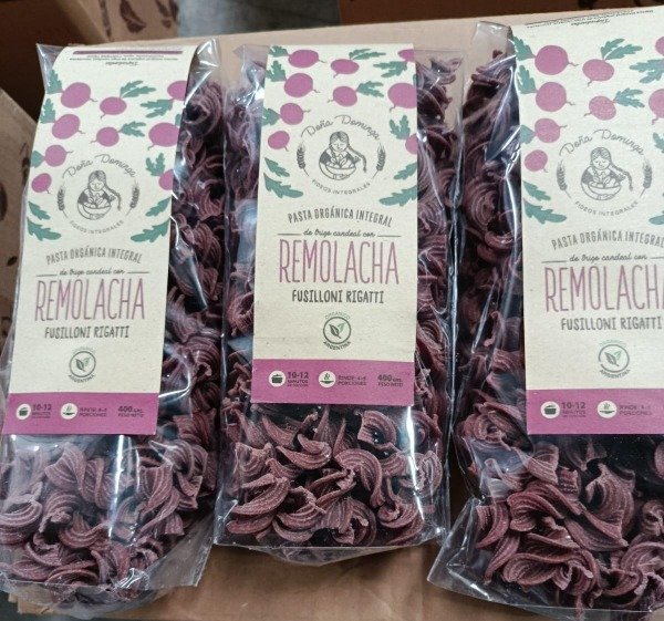Producto - Fideos Integral Fusilloni rigatti remolacha, Doña Dominga x 400grs