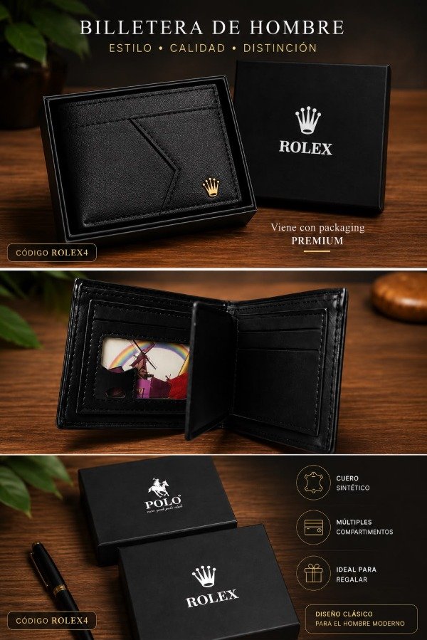 Producto - billetera de hombre rolex4