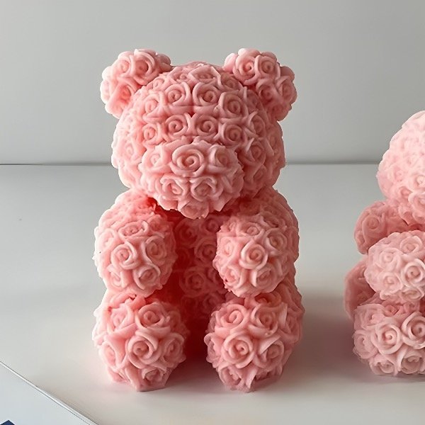 Producto - MOLDE OSO CON ROSAS 9cm