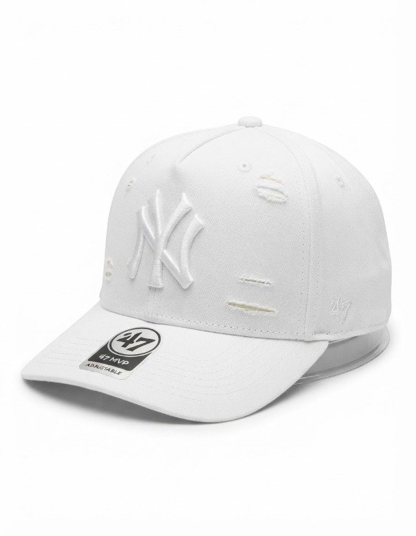 Producto - Ny curva con rotura color blanco logo blanco regulable
