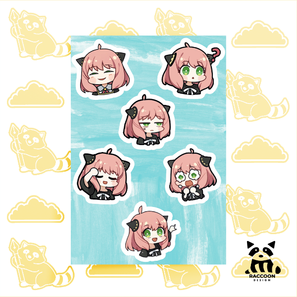 Producto - Plancha de Stickers Anya