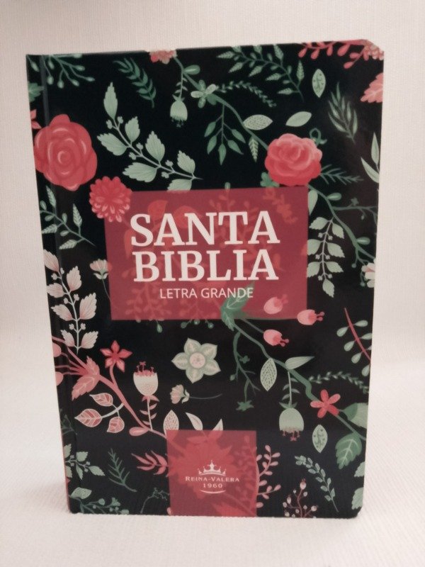 Producto - Biblia Reina Valera 1960  Letra grande Tapa dura  Diseño flores