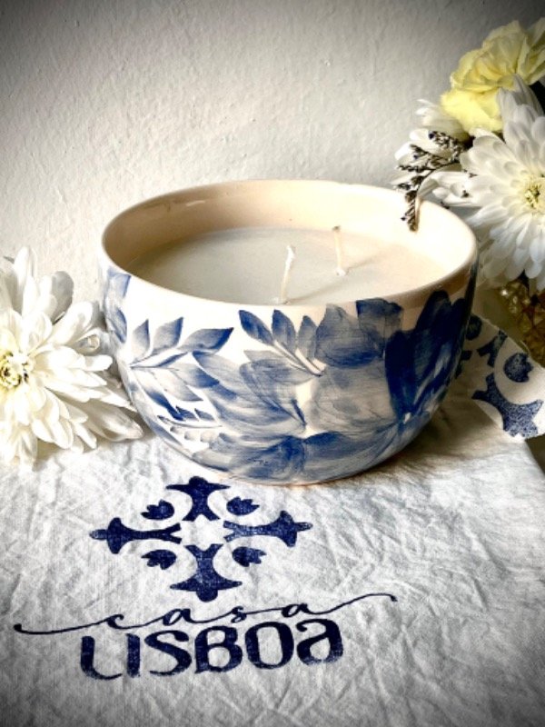Producto - Vela Jo azul (peonía/oliva)