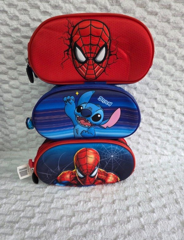 Producto - Cartucheras 3D 2 Cierres niños (3 modelos) 2