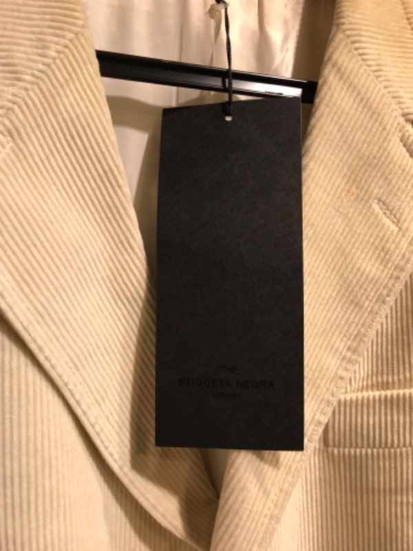 Producto - Saco ETIQUETA NEGRA corderoy crudo nuevo c/etiqueta- Talle/L- PRECIO: 200x - 2