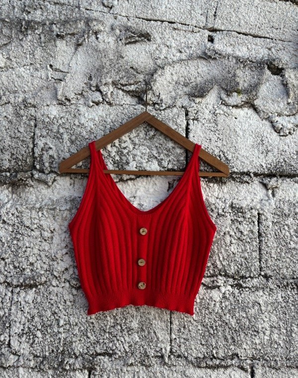 Producto - top rojo full lanilla