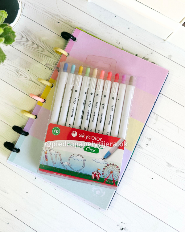 Producto - Marcadores click retráctil skycolor