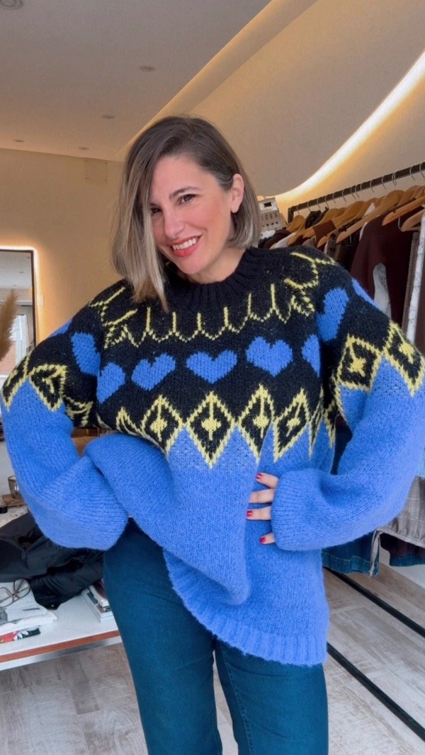 Producto - Sweater corazón lila