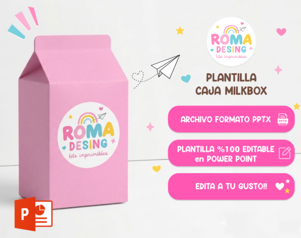 Producto - PLANTILLA CAJA MILKBOX EDITABLE POWER POINT