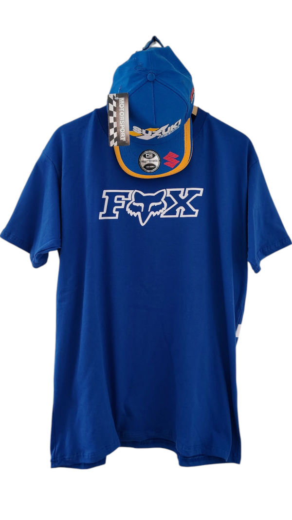 Producto - COMBO REMERA FOX MIX BACK+CAP SUZUKI ECSTAR