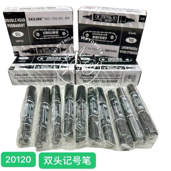 Producto - MARCADORES NEGROS DOBLE PUNTA X 10U