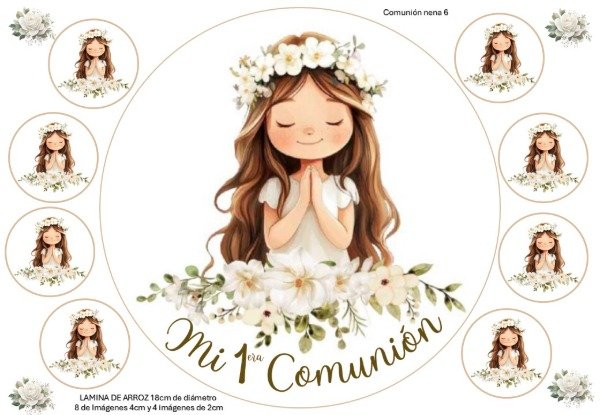 Producto - LAMINA COMUNION NENA 6