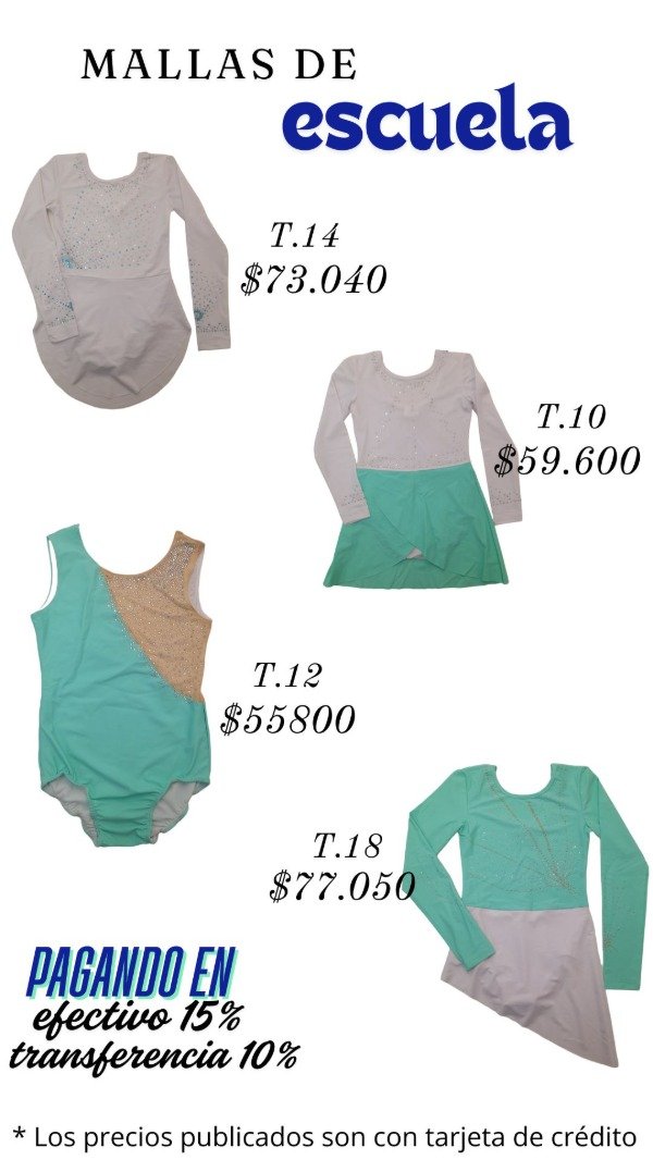 Producto - Malla de escuela - Talle 4 al 2XL