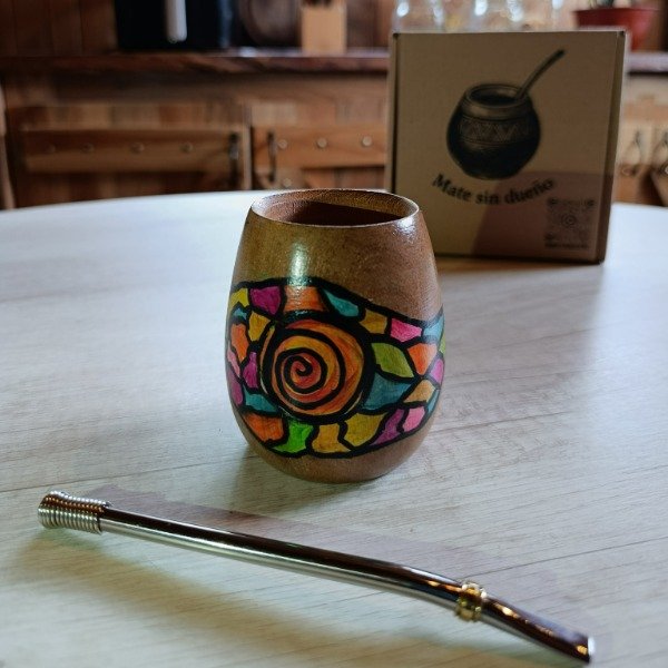 Producto - Mate de Algarrobo multicolor