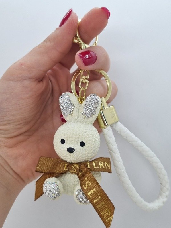 Producto - Llavero conejo strass + cordon youmi
