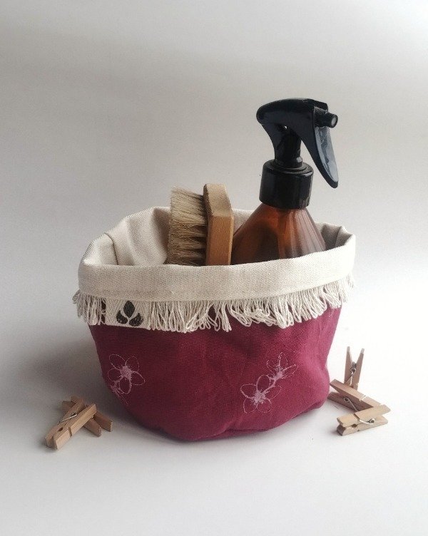Producto - Organizador Sarah - Estampado Artesanal (bordo)