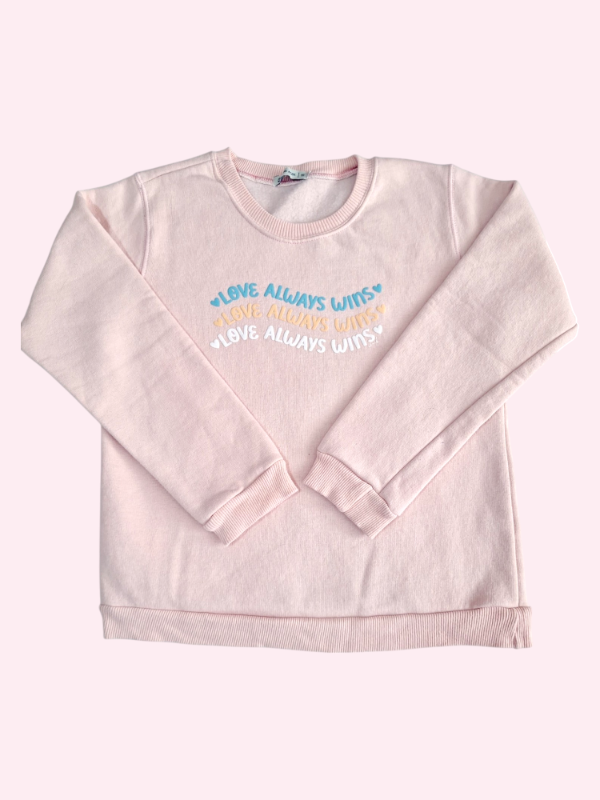 Producto - Buzo frizado rosa LOVE ALWAYS Weak Meak 8 años