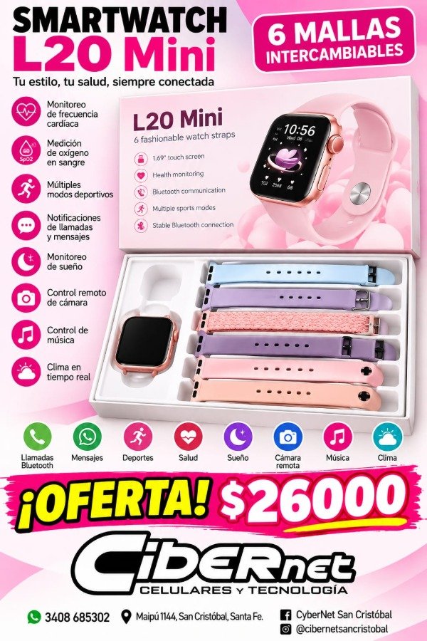 Producto - Reloj SMARTWATCH  L20 mini