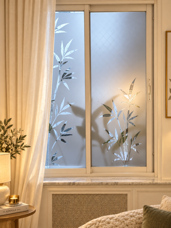 Producto - Esmerilado ventana bamboo dos