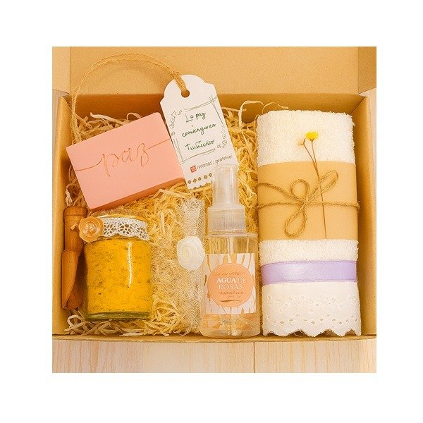 Producto - Set spa Jabon, calendula y agua de rosas