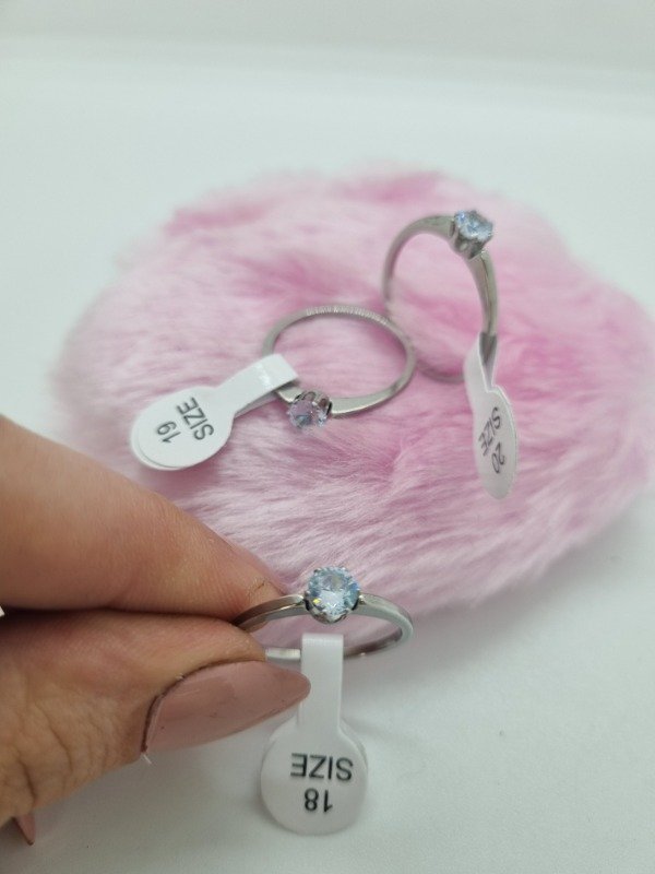 Producto - Anillos acero quirurgico x3 strass M2300