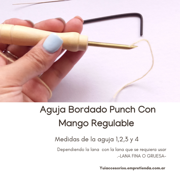 Producto - Aguja bordado punch con mango regulable