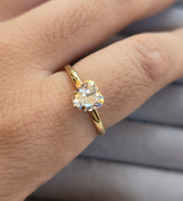 Producto - Anillo corazon ENCHAPADO EN ORO 18 K