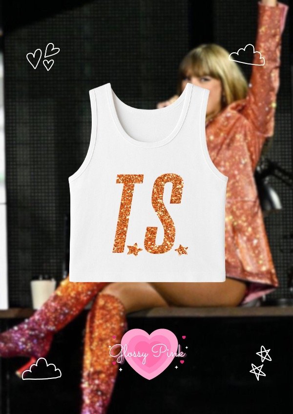 Producto - Tank Top T.S - VINILO GLITTER NARANJA