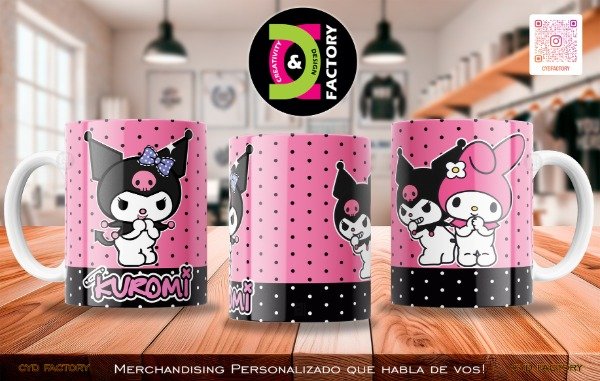 Producto - Taza Cartoon - Hello Kitty - Kuromi - TZ-RT-BL-11OZ-467-CTN-HK