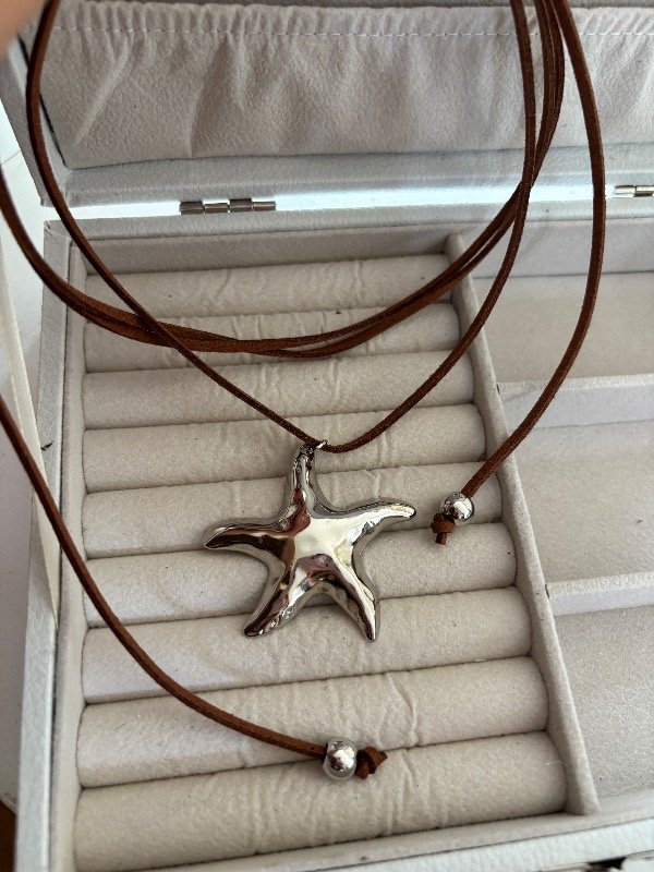 Producto - Choker estrella cordón marrón