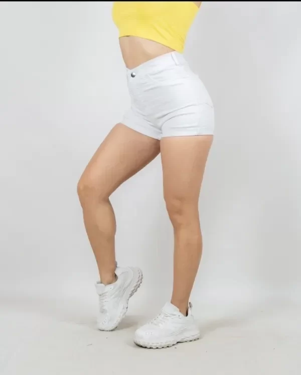 Producto - SHORT BLANCO DE JEAN DOBLE