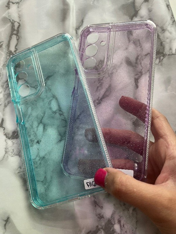 Producto - Case glitter 360 celeste Samsung A16