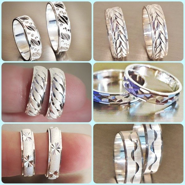 Producto - Alianzas facetadas plata 925