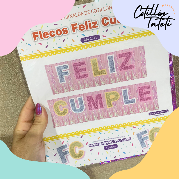 Producto - BANNER FELIZ CUMPLE FLECOS - 180CM