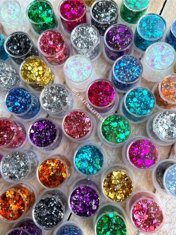 Producto - 25 GLITTERS 13CC EN GEL COLORES SURTIDOS