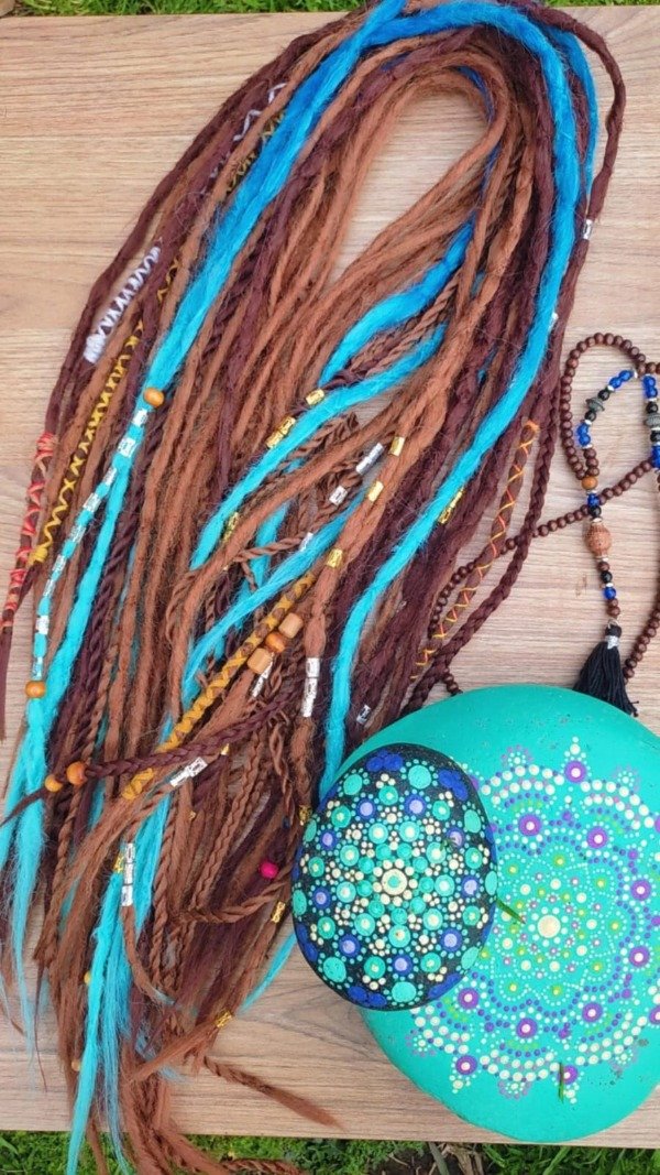 Producto - Set cabeza completa chocolate caramelo y azul con celeste