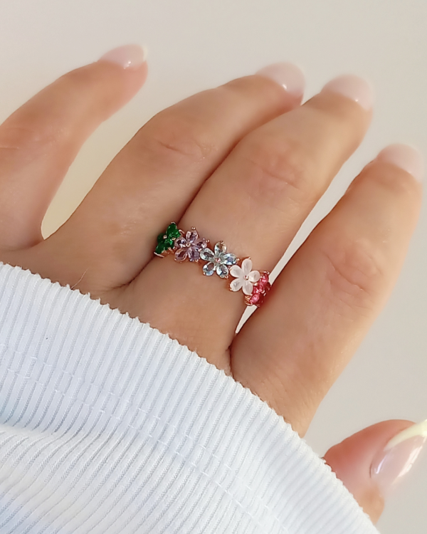 Producto - Anillo flower Rose Plata925