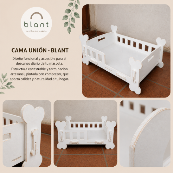 Producto - Camita Rustica Union para perros-blant - 1