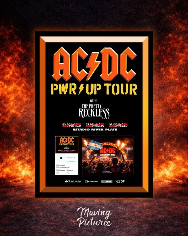 Producto - Cuadro Porta Entrada AC/DC Argentina 2026 (Con Foto Opcional)