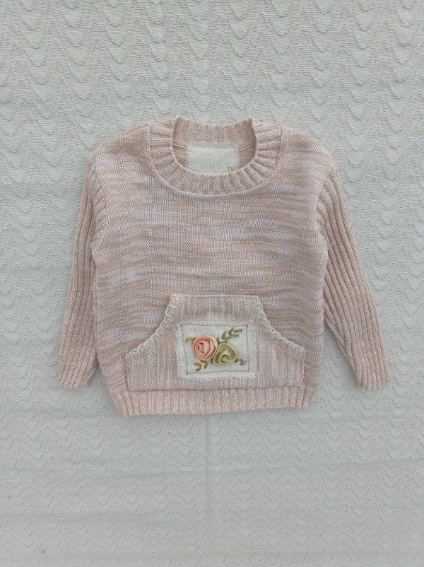 Producto - BUZO CANGURITO DE NIÑA SALMON